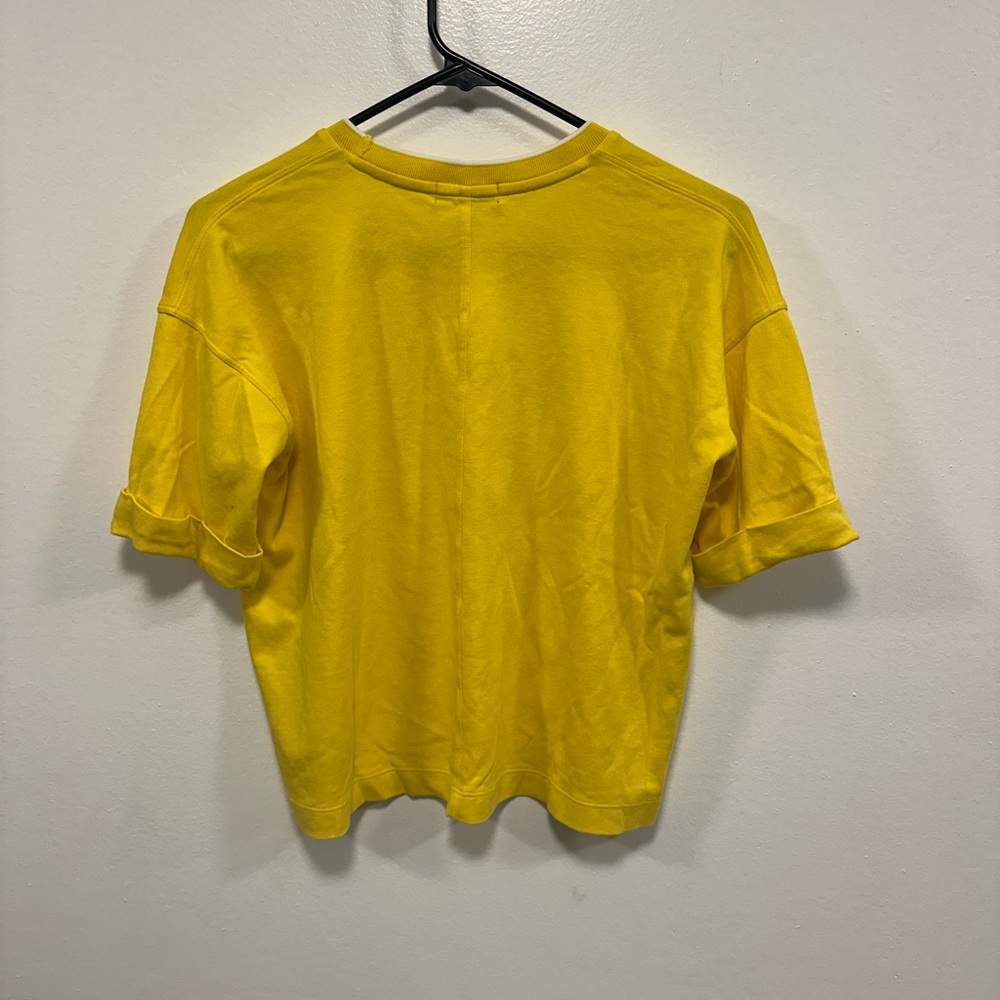 rag & bone Yellow Cropped Crewneck Tee shirt Size XS - Picture 5 of 5